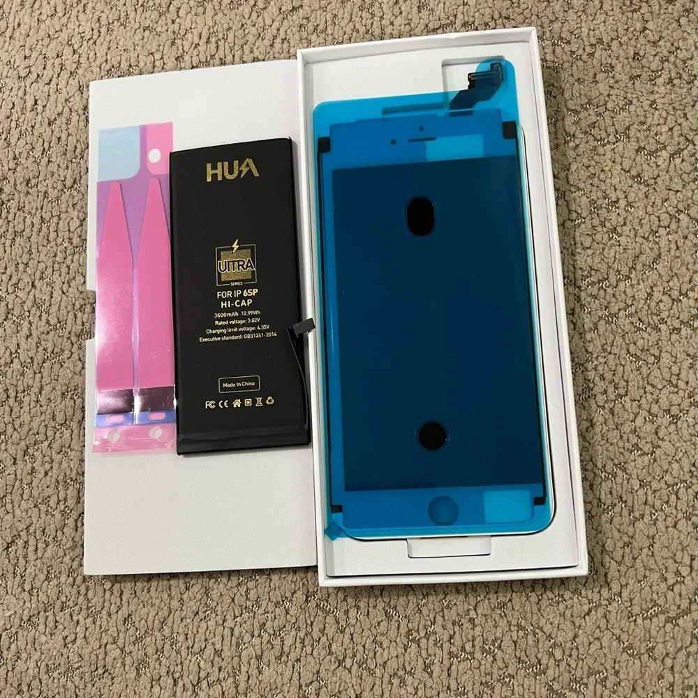 iPhone 6S Plus LCD Screen Replacement (With Steel Plate)  (White ) + Battery - Picture 3 of 3